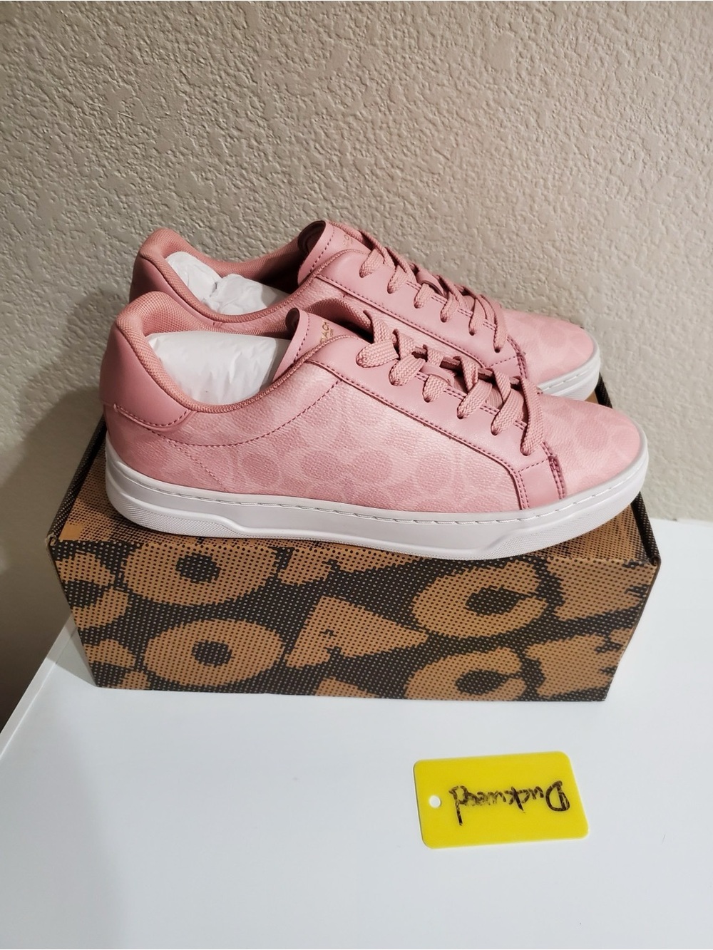 NEW Coach High Line Sneaker In Signature Canvas CBT39 Powder Pink